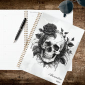 Gothic Skull & Black Roses Planner