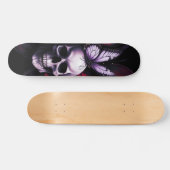 Gothic Skull Butterfly Skateboard Design (Horizontaal)
