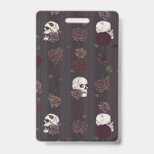 Gothic Skull Buy the Bride a Drink QR Code Badge (Back)