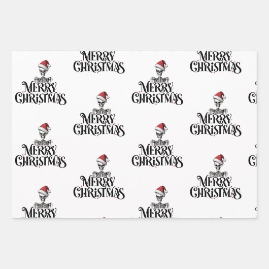 Gothic skull Christmas Wrapping Paper (Voorkant 2)