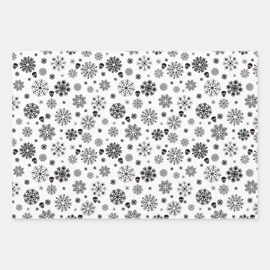 Gothic skull Christmas Wrapping Paper (Voorkant)