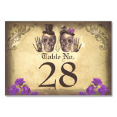 Gothic Skull couple de belles cartes de table mort (Dos)