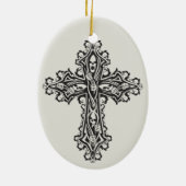 Gothic Skull Cross Keramisch Ornament (Achterkant)