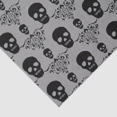 Gothic Skull Damask Tissuepapier (Detail)