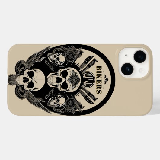 Gothic Skull Design Case-Mate iPhone Case (Achterkant (horizontaal))