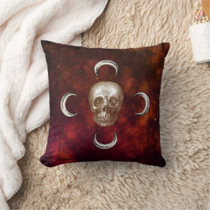 Gothic Skull en Moon Celestial Kussen