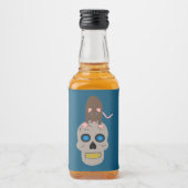 Gothic Skull en Rat Halloween Likeurfles Etiket (Voorkant)