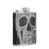 Gothic Skull Face Black and White Cool Grunge Heupfles (Rechts)