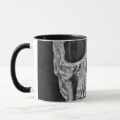 Gothic Skull Face Black and White Grunge Cool Mok (Links)