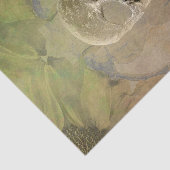 Gothic Skull Floral Yellow Gold Texture  Tissuepapier (Detail)