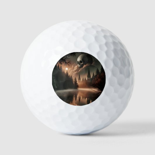Gothic Skull Golf Ball Golfballen (Voorkant)
