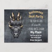 Gothic Skull Halloween Party Briefkaart (Voorkant)