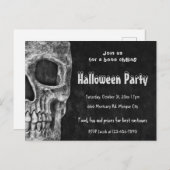 Gothic Skull Halloween Party Spooky Budget Briefkaart (Voorkant / Achterkant)