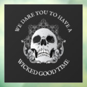 Gothic Skull Halloween Raamsticker (Vel 3)