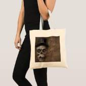 Gothic Skull Halloween Trick or treat Tote Bag (Voorkant (product))