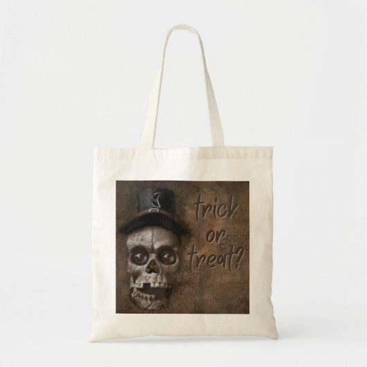 Gothic Skull Halloween Trick or treat Tote Bag (Voorkant)