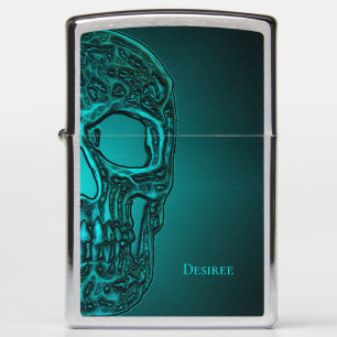 Gothic Skull Head Blauwgroen Green Scary