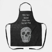 Gothic Skull Head Funny Black White Texture Design Schort (Voorkant)
