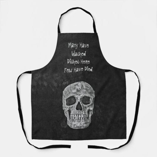 Gothic Skull Head Funny Black White Texture Design Schort (Voorkant)