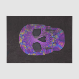 Gothic Skull Head Paarse Abstracte Pop Art Tissuepapier