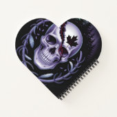 Gothic Skull Heart Notitieboek (Achterkant)