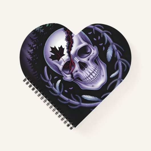 Gothic Skull Heart Notitieboek (Voorkant)