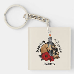 Gothic Skull Hopeless Romantic Sleutelhanger