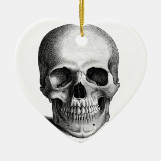 Gothic Skull Horror Fantasy Keramisch Ornament (Voorkant)