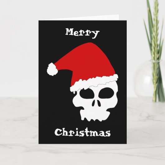 Gothic Skull-kerstkaart Feestdagen Kaart (Voorkant)