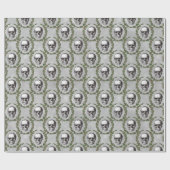 Gothic Skull-kerstkreet  Cadeaupapier (Vlak)