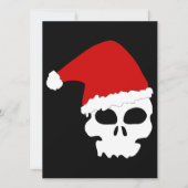 gothic skull kerstmis feestdagenkaart (Voorkant)