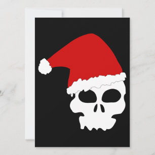 gothic skull kerstmis feestdagenkaart
