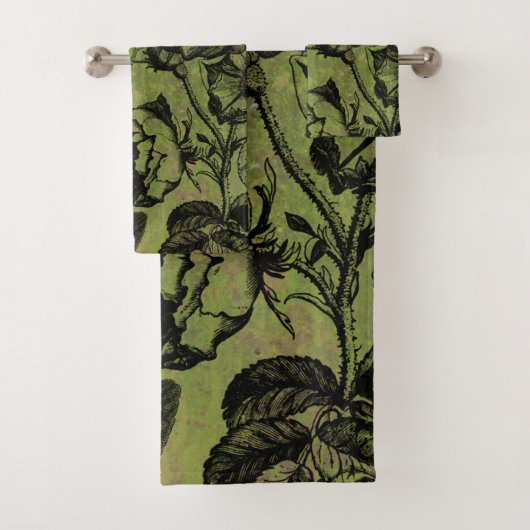 Gothic Skull Key Collage Bad Handdoek (Insitu)