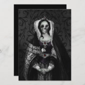 Gothic Skull Lady Kaart (Voorkant / Achterkant)