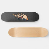 Gothic Skull Lightning Skeleton Head Trendy Cool Skateboard (Horizontaal)