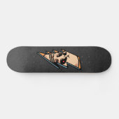 Gothic Skull Lightning Skeleton Head Trendy Cool Skateboard (Horizontaal)