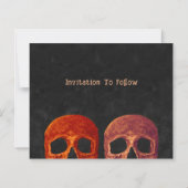 Gothic Skull Oranje Black, behalve het datumbudget (Achterkant)