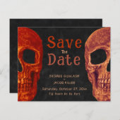 Gothic Skull Oranje Black, behalve het datumbudget (Voorkant / Achterkant)
