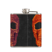 Gothic Skull Oranje Black Hallowedding Heupfles (Achterkant)