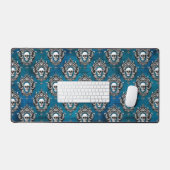 Gothic Skull Pattern op Blue Bureaumat (Keyboard & Muis)