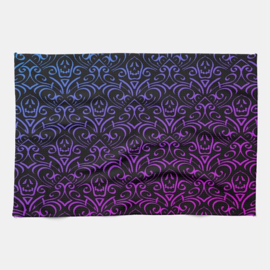 Gothic Skull Pattern Theedoek (Horizontaal)