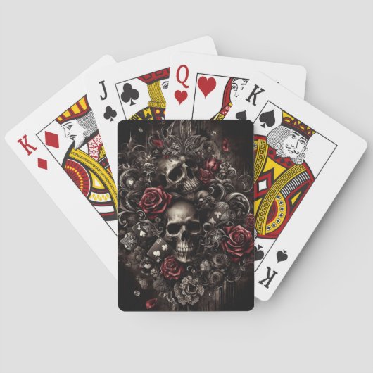Gothic Skull Pokerkaarten (Achterkant)