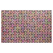 Gothic Skull Pop Art roze Green Pattern Design Stof (Yard (91,4 cm))