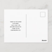 Gothic Skull Red Flowers & Gold Leaves - Hartelijk Briefkaart (Achterkant)