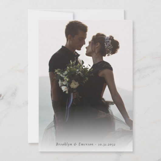 Gothic Skull Roos Foto | Weddenschap Hartelijk dan Bedankkaart (Achterkant)