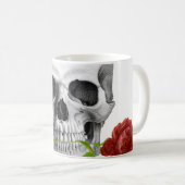 Gothic Skull Roos Horror Fantasy Koffiemok (Voorkant rechts)