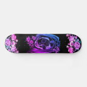 Gothic Skull Roze Paarse meisjes Skateboard (Horizontaal)