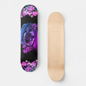 Gothic Skull Roze Paarse meisjes Skateboard (Voorkant)