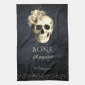 Gothic Skull Rozen, gepersonaliseerd Theedoek (Verticaal)