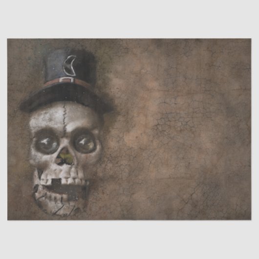 Gothic Skull Rustic Decoupage Tissuepapier (Voorkant)